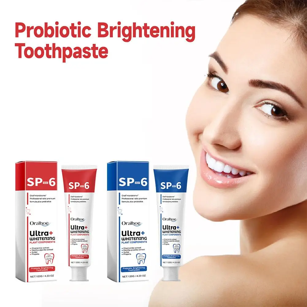SP 6 Probiotic Brightening Toothpaste Oral Care of Breath Teeth with Probiotics Toothpaste whitening and 120g Refreshing E7A5
SP 6 Probiotic Brightening Toothpaste Oral Care of Breath Teeth with Probiotics Toothpaste whitening and 120g Refreshing E7A5