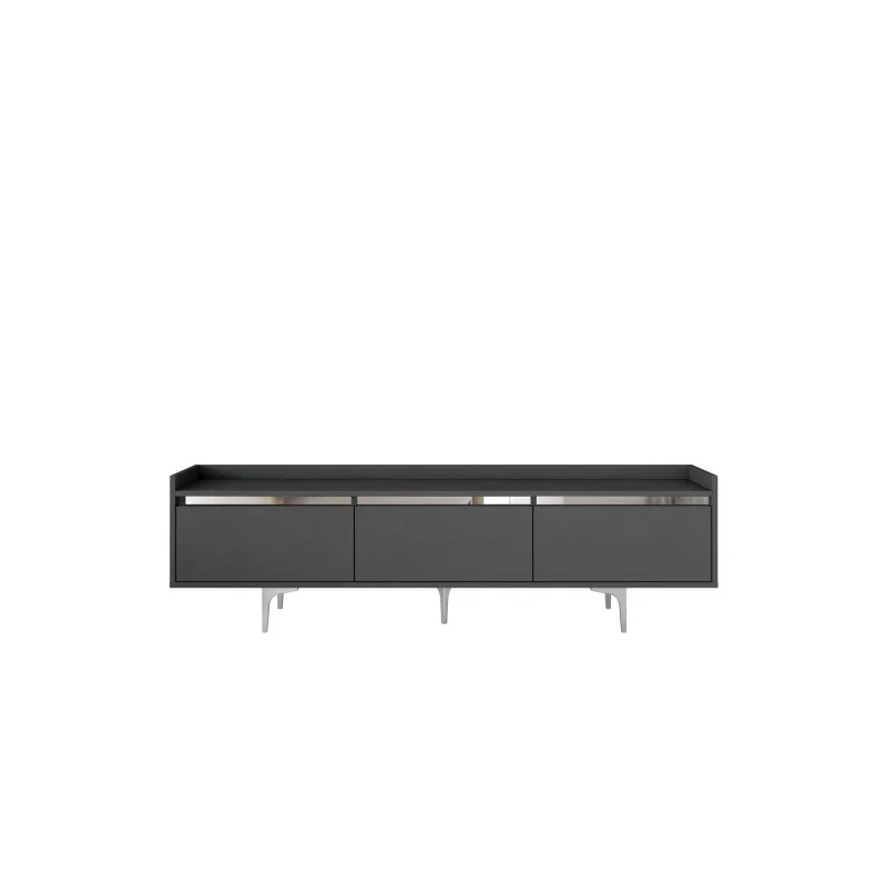 

custom，Rani AA147 Tv Stand Dark S-Walnut Metal Turkish Furniture Modern Minimalist Design Factory Price