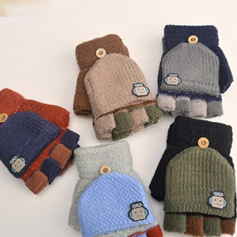 Cartoon Baby Gloves Autumn Winter Kids Girl Boy Fingerless Gloves Warm Knitted Thick Children Mittens Half-Finger Gloves 5-11Y
Cartoon Baby Gloves Autumn Winter Kids Girl Boy Fingerless Gloves Warm Knitted Thick Children Mittens Half-Finger Gloves 5-11Y