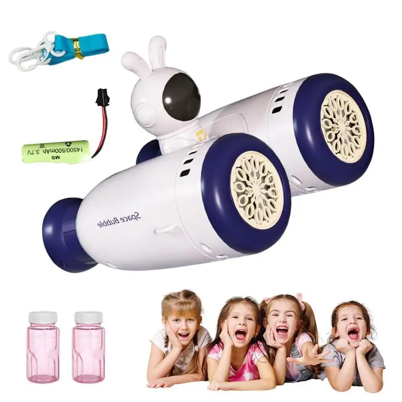 

Bubble Blower Space Bunny Telescope Automatic Bubble Maker Toys With Colorful Light Automatic Bubble Machine For Kids Electric