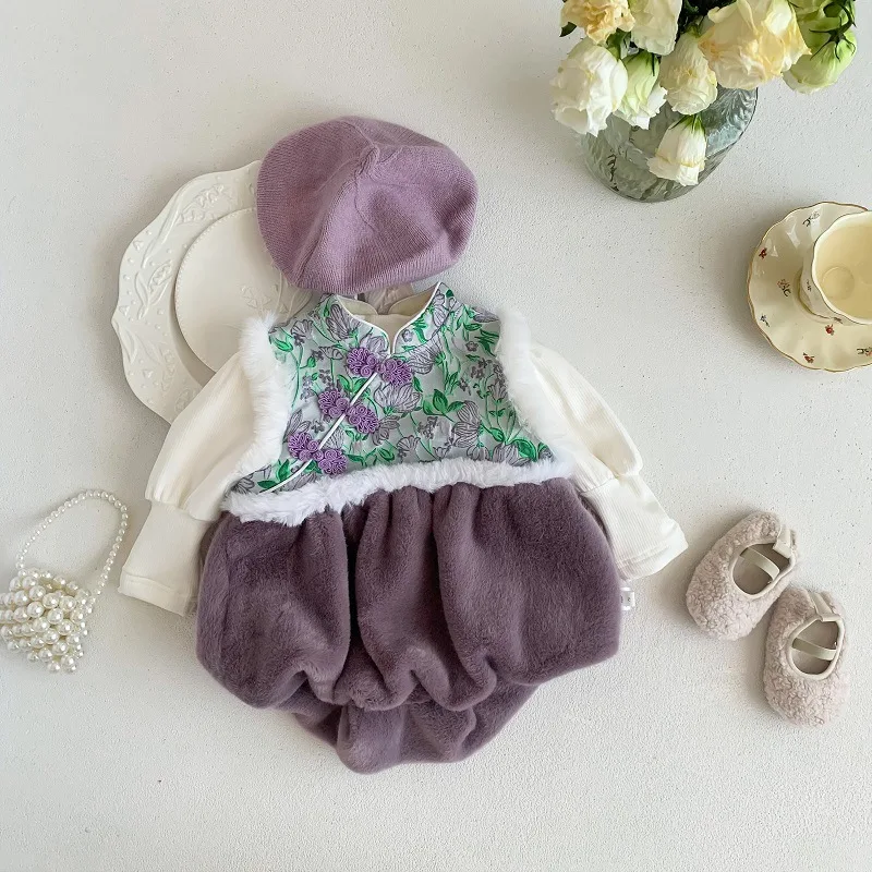 Winter Chinese Style Thickened Embroidery Baby Girls Bodysuits Children Babies Kids Clothes
Winter Chinese Style Thickened Embroidery Baby Girls Bodysuits Children Babies Kids Clothes