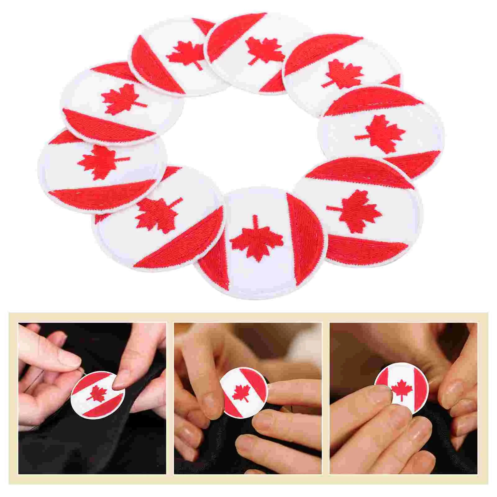 

12pcs Round National Flag Clothes Patches Hole Repairing Patches Accessory Fashion Embroidery Applique