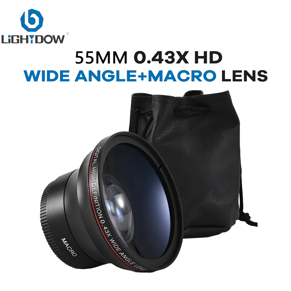 Lightdow Super Wide Angle Lens 55mm 0.43x With Macro Portion Affiliated Lens for Nikon Cannon Sony Camera Lens
Lightdow Super Wide Angle Lens 55mm 0.43x With Macro Portion Affiliated Lens for Nikon Cannon Sony Camera Lens