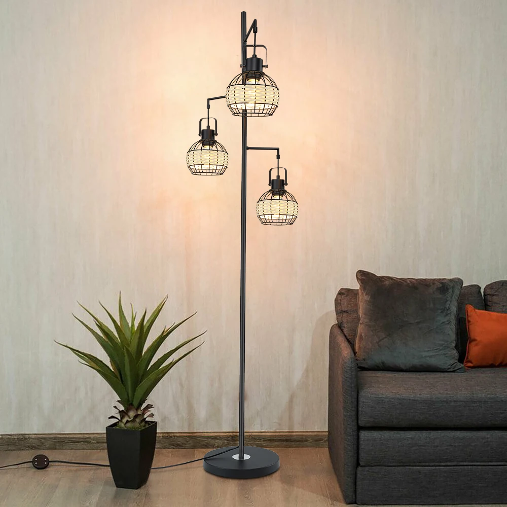Depuley Industrial Floor Lamp LED Tree Standing Lamps Metal Rattan Cage Shape Tall Pole Reading Lighting 8W E26 Bulb Include
Depuley Industrial Floor Lamp LED Tree Standing Lamps Metal Rattan Cage Shape Tall Pole Reading Lighting 8W E26 Bulb Include