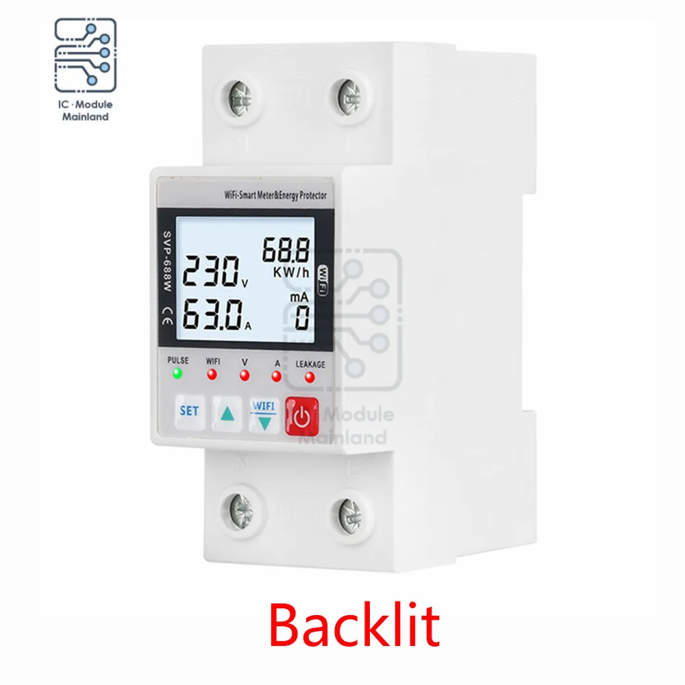 SVP688 Voltmeter Graffiti WIFI Remote Control 63A 230V Leakage Protection Power Protector
SVP688 Voltmeter Graffiti WIFI Remote Control 63A 230V Leakage Protection Power Protector