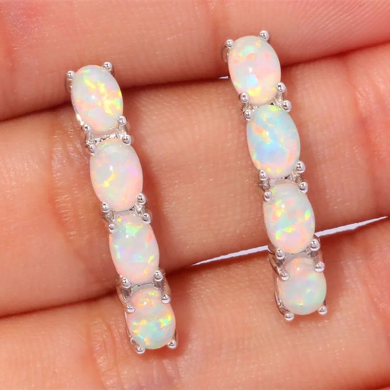 Fashion Extra Long Metal Inlaid Four Opal Earrings Ladies Personality Party Wedding Hook Drop Earrings
Fashion Extra Long Metal Inlaid Four Opal Earrings Ladies Personality Party Wedding Hook Drop Earrings