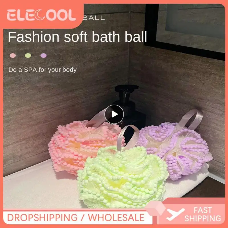 

Soft Mesh Bath Sponge Balls Skin Cleaning Brush Shower Puff Body Cleaner Exfoliating Scrubbers Bath Flower Bathing Accessories