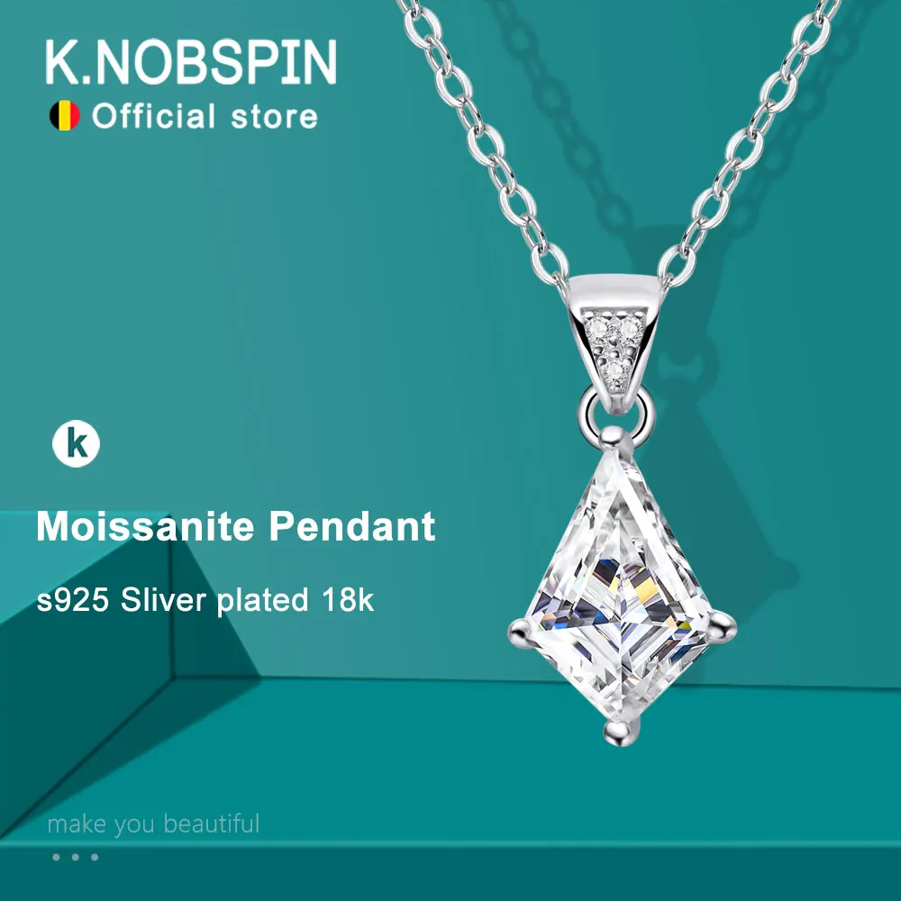 KNOBSPIN 2ct Moissanite Diamond Necklace with Certificates Original s925 Silver Plated 18k Necklaces for Women Wedding Jewelry
KNOBSPIN 2ct Moissanite Diamond Necklace with Certificates Original s925 Silver Plated 18k Necklaces for Women Wedding Jewelry