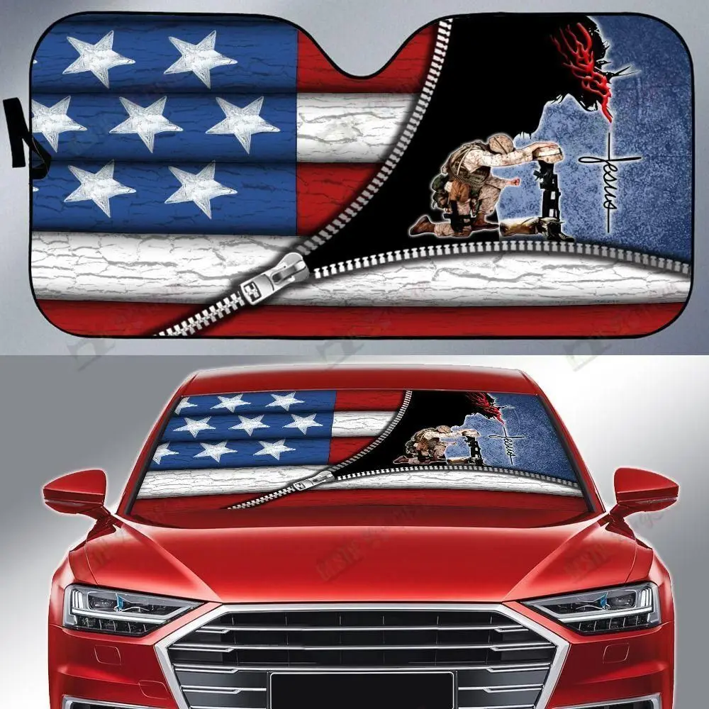 INSTANTARTS 2022 Hot Sale Amrican Flag and Warrior Print Car Windshield Sunshades Reflector Summer Foldable Universal Car Cover
INSTANTARTS 2022 Hot Sale Amrican Flag and Warrior Print Car Windshield Sunshades Reflector Summer Foldable Universal Car Cover