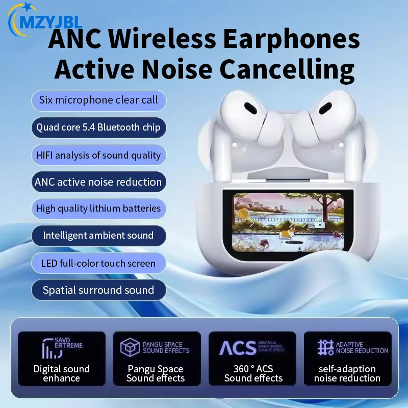 MZYJBL Original A8 Pro TWS Earphones Bluetooth5.4 Headphone Touch Control Wireless Earbuds Sports Game Noise Headset With Mic
MZYJBL Original A8 Pro TWS Earphones Bluetooth5.4 Headphone Touch Control Wireless Earbuds Sports Game Noise Headset With Mic