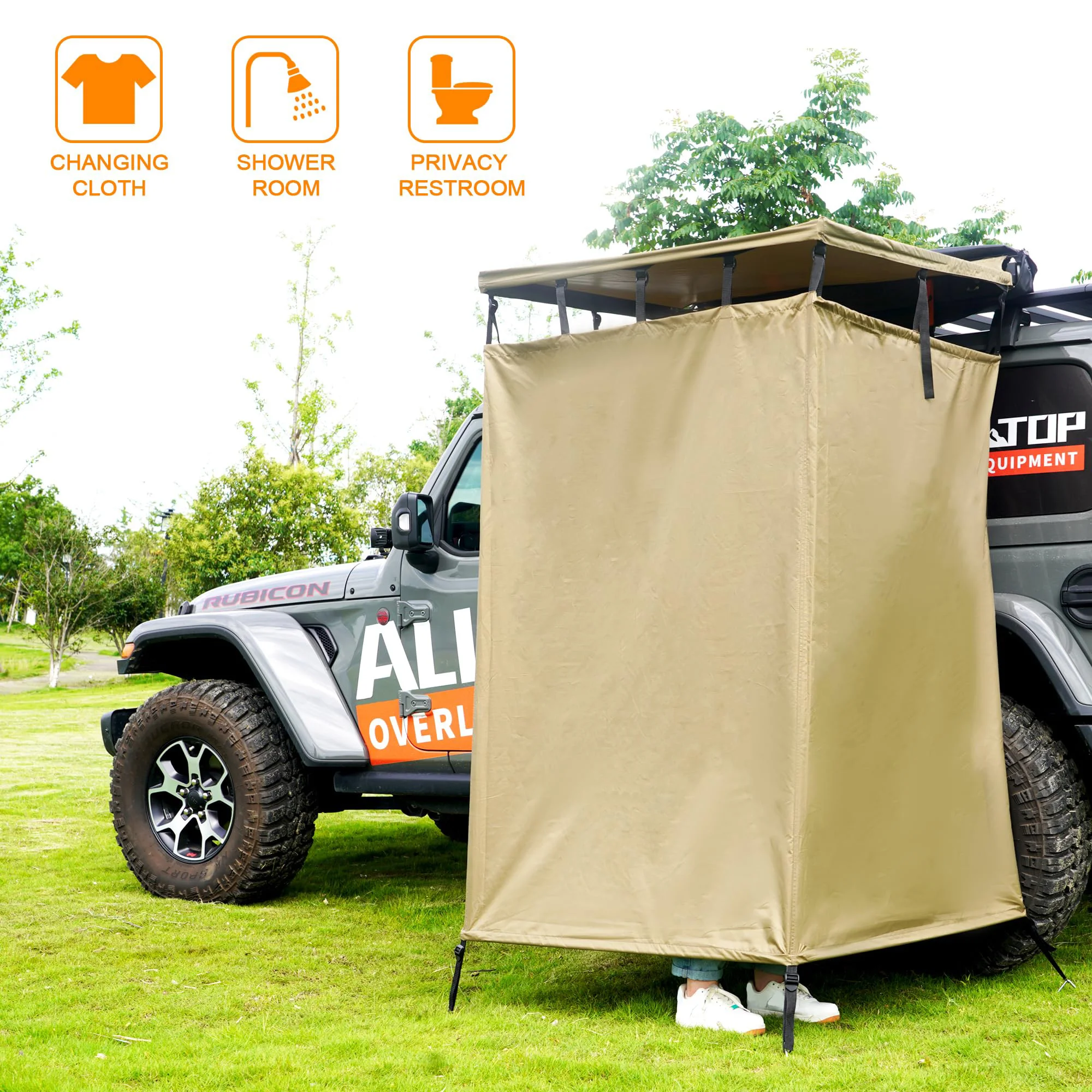 Overland Portable Shower Tent for Camping Car Side Shower Room with LED Light Vehicle Awning Shower Tent
Overland Portable Shower Tent for Camping Car Side Shower Room with LED Light Vehicle Awning Shower Tent