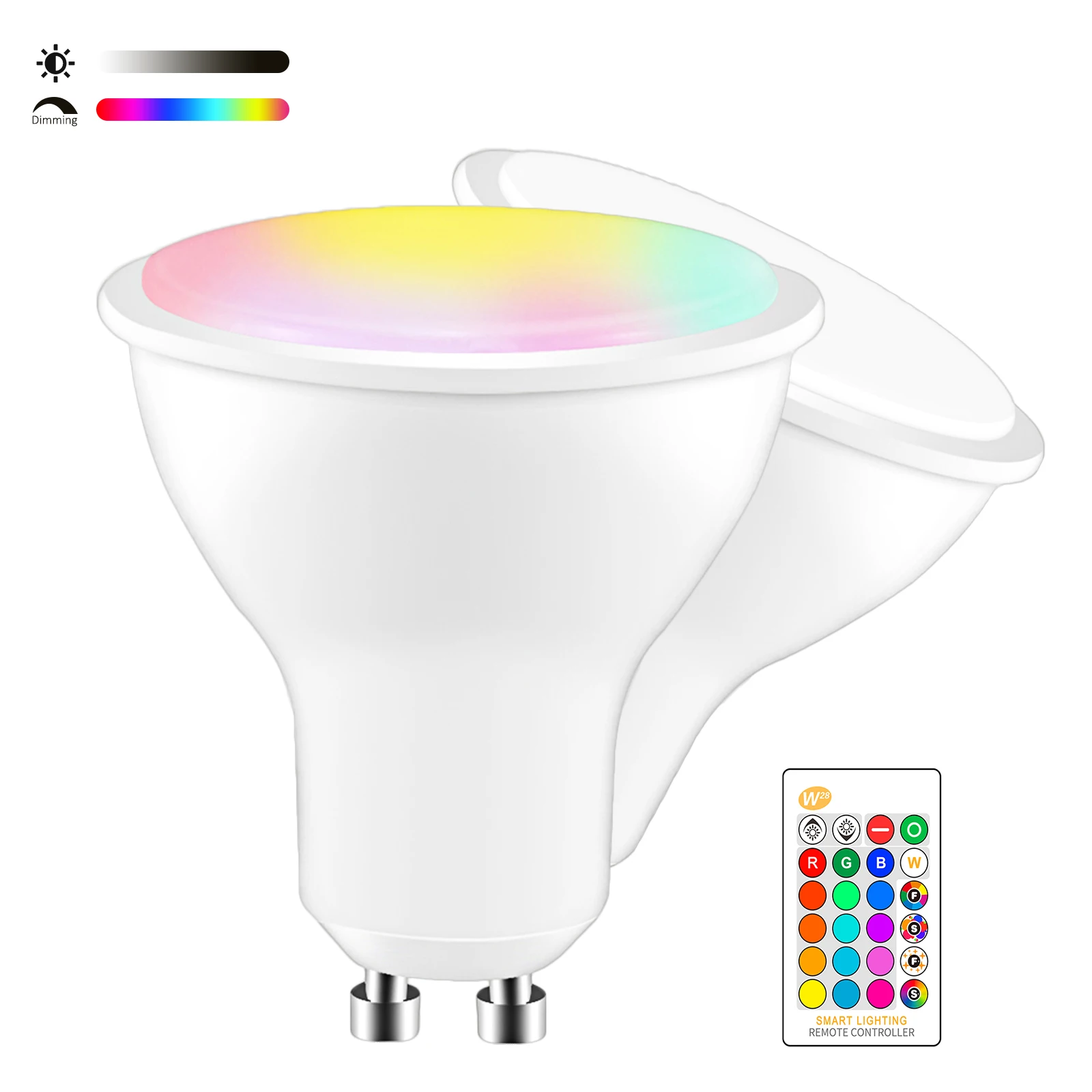 

LED Bulb GU10 8W Spotlight Dimmable RGB LED Bulb Lamp 16 Color Bulb Home Decoration AC 85-265V RGBW RGBWW With IR Remote Control