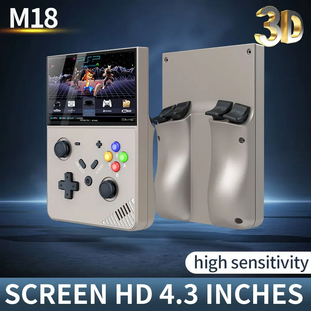 M18 Retro Kids Video Game Console 4.3 inch LCD screen 4000mAh battery PSP and PS1 console 20000+ games
M18 Retro Kids Video Game Console 4.3 inch LCD screen 4000mAh battery PSP and PS1 console 20000+ games