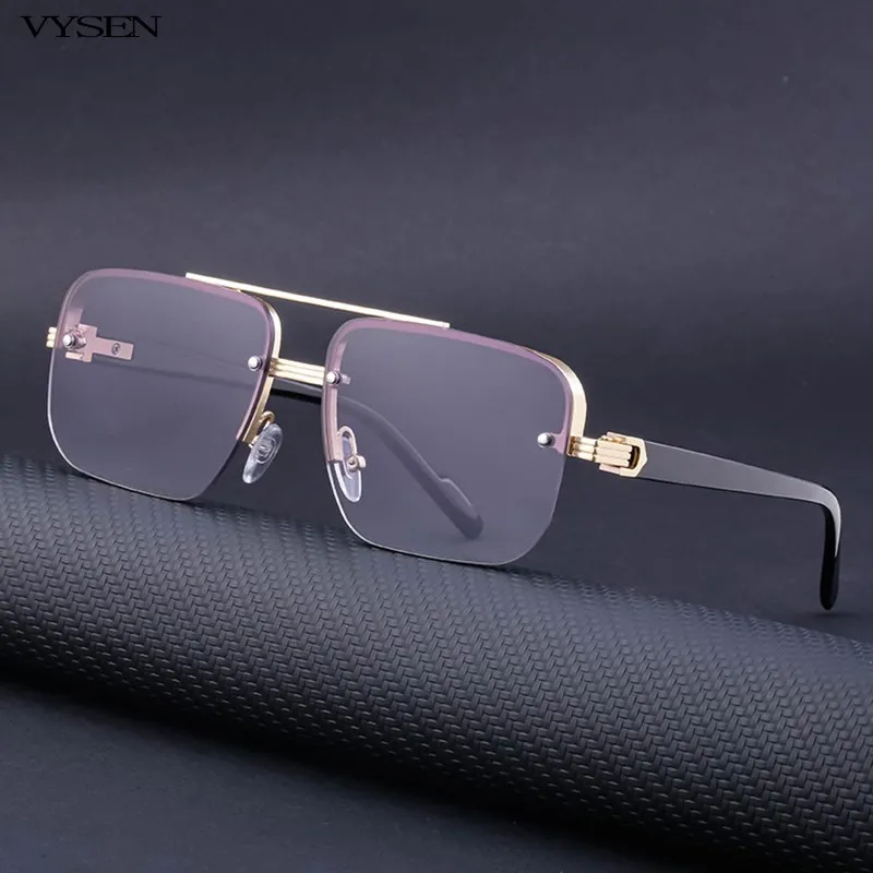 

Metal Rimless Sunglasses for Men Women Square Sun Glasses New in Luxury Brand Designer Frameless Sunglass Male Fashion Shades