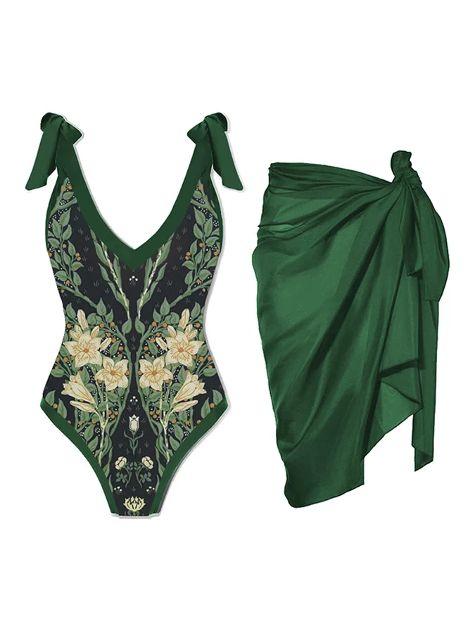 Vintage Floral Print 2023 Fashion Women Swimwear Summer V Neck One Piece Swimsuit Bathing Suits Vacation Sexy / New
Vintage Floral Print 2023 Fashion Women Swimwear Summer V Neck One Piece Swimsuit Bathing Suits Vacation Sexy / New