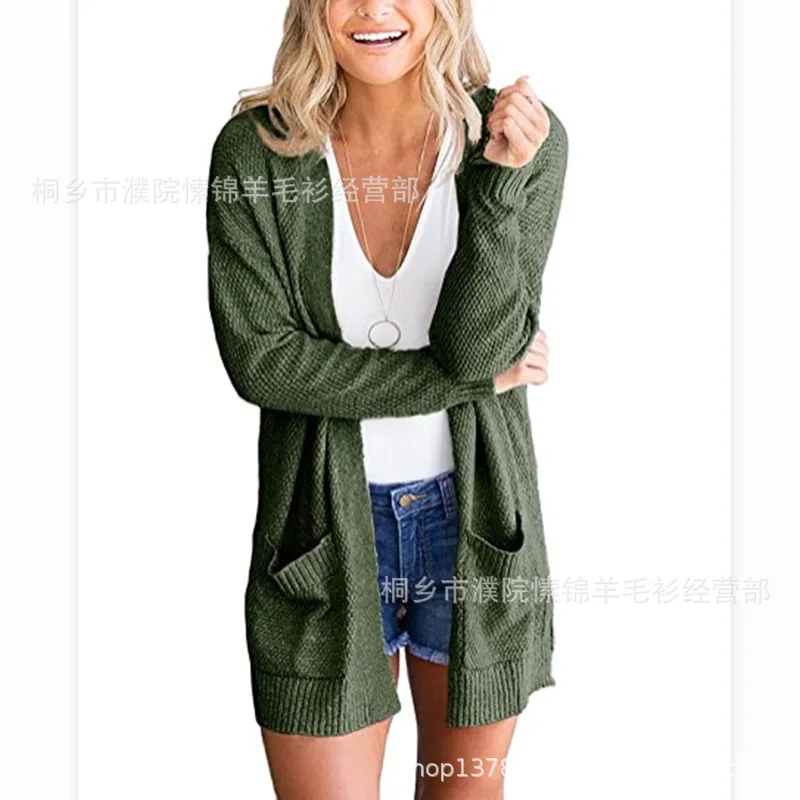 72023 Autumn Winter New Women's Closing Mid-Length Pocket Knitted Cardigan Jacket Casual and Comfortable
72023 Autumn Winter New Women's Closing Mid-Length Pocket Knitted Cardigan Jacket Casual and Comfortable