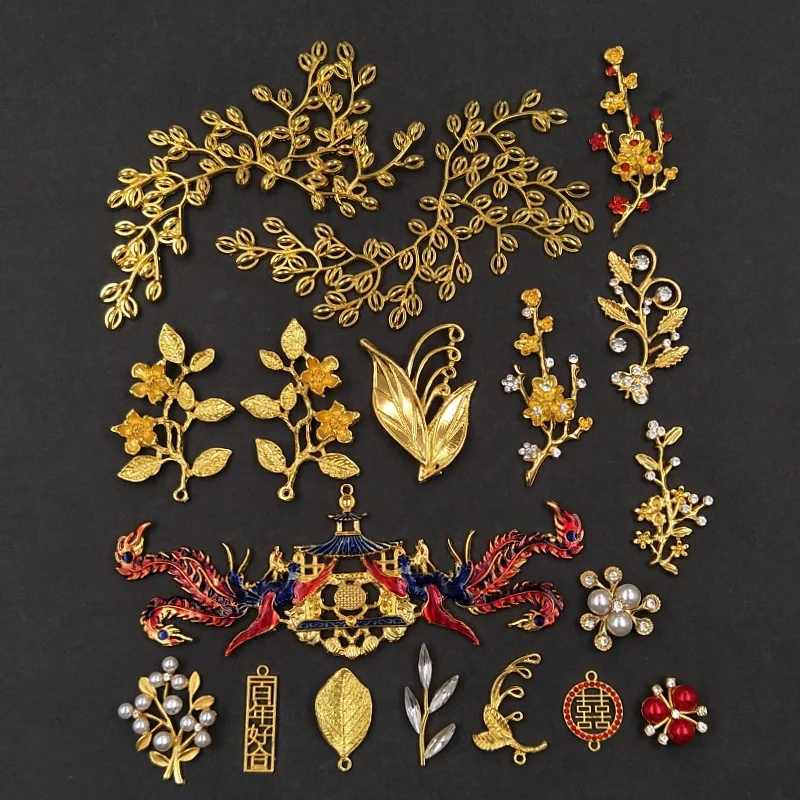10 PCS Metal Alloy Imitation Pearl Crystal Rhinestone Flower Branch Leaves DIY Handmade Jewelry Accessories
10 PCS Metal Alloy Imitation Pearl Crystal Rhinestone Flower Branch Leaves DIY Handmade Jewelry Accessories