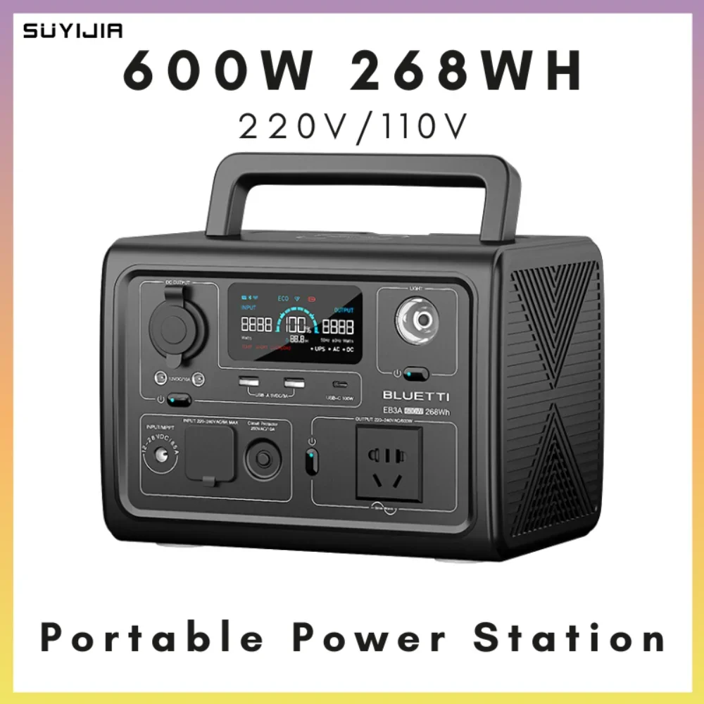 600W Portable Power Station EB3A Solar Generator 268Wh LiFePO4 Battery Power Failure Camping Fishing RV UPS 2,500+ Cycle
600W Portable Power Station EB3A Solar Generator 268Wh LiFePO4 Battery Power Failure Camping Fishing RV UPS 2,500+ Cycle
