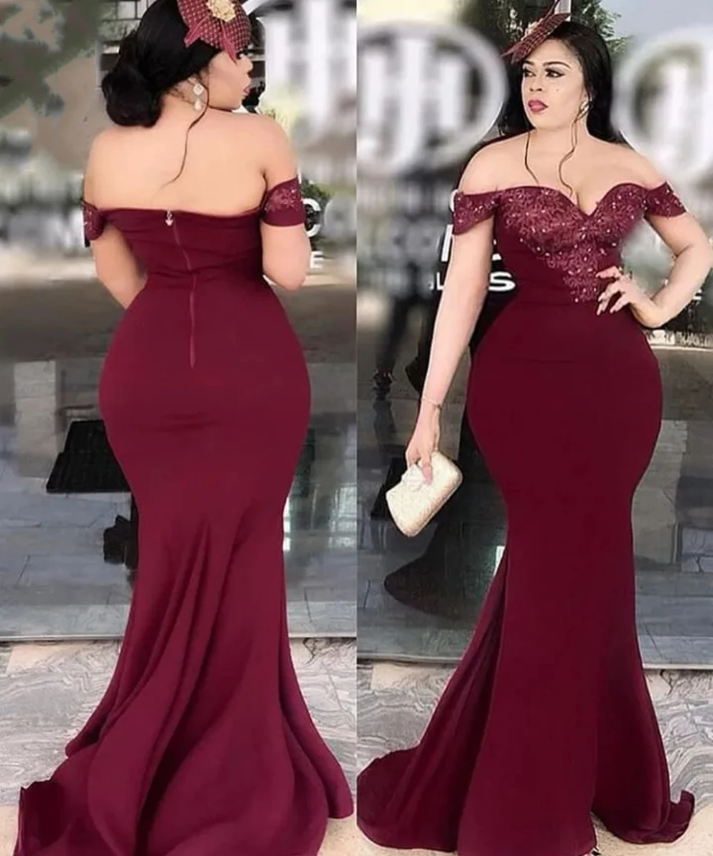 Burgundy Mermaid Evening Dresses Sweetheart Neck Off Shoulder Satin Exquisite Beaded Sequins Appliques New Vestidos De Fiesta
Burgundy Mermaid Evening Dresses Sweetheart Neck Off Shoulder Satin Exquisite Beaded Sequins Appliques New Vestidos De Fiesta