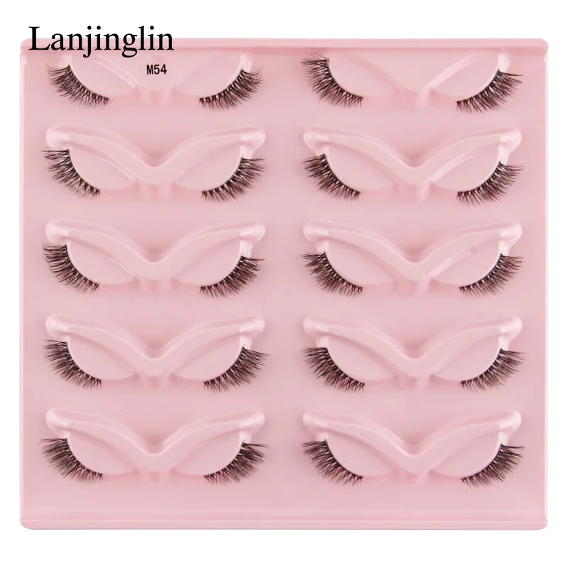 Lanjinglin 3/5/10 Pairs Cat Eye Lashes Soft Natural Look False Eyelashes Mink Eyelashes Hot Selling 3D Curly Eyelashes Makeup 20 S7f48a9bc7af04c0d9704e86339ddb2fa4