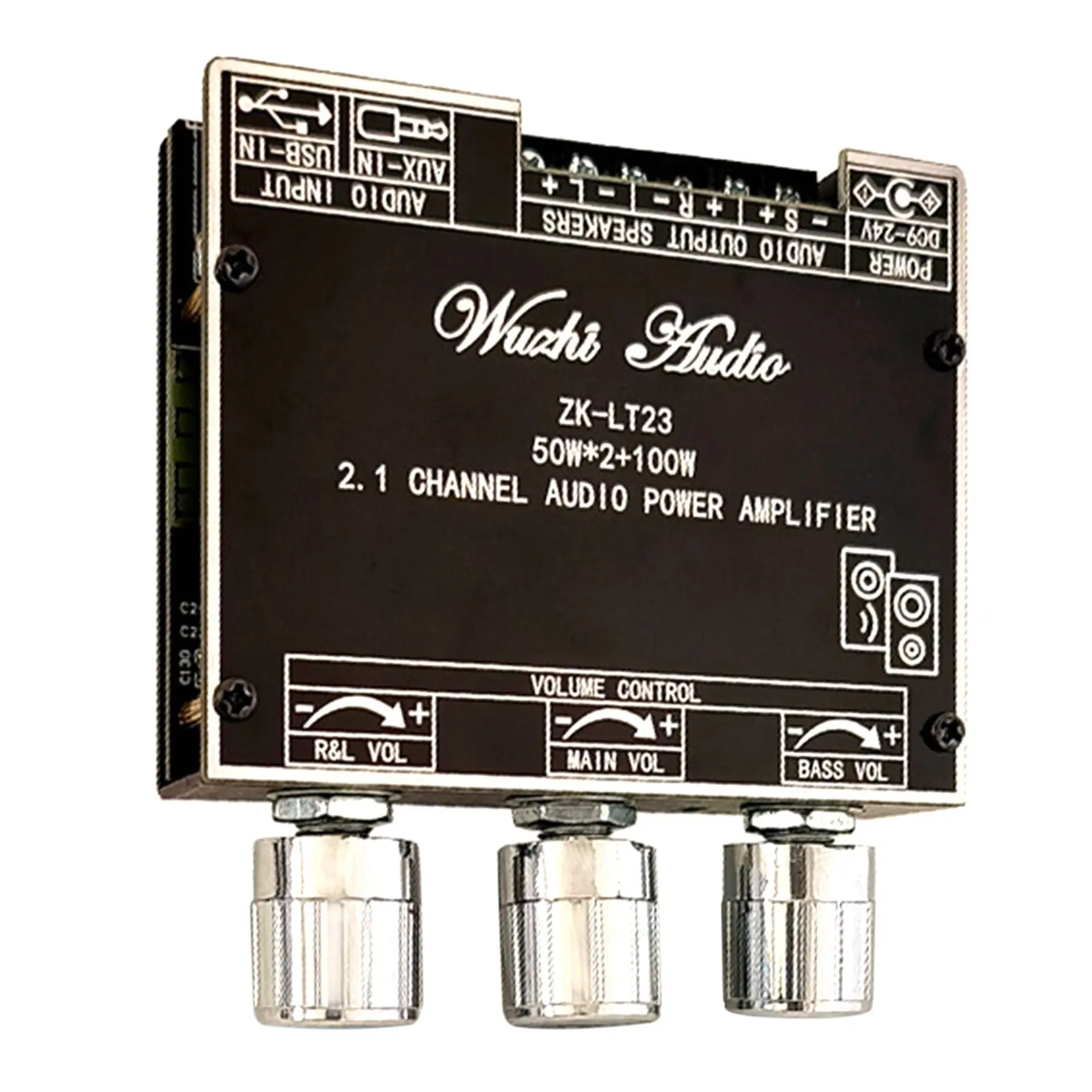 ZK-LT23 2,1 Channel усилитель звука Bluetooth Board Module 50W + 50W + 100W сабвуфер TWS True Wireless Audio Board DC9-24V
ZK-LT23 2,1 Channel усилитель звука Bluetooth Board Module 50W + 50W + 100W сабвуфер TWS True Wireless Audio Board DC9-24V