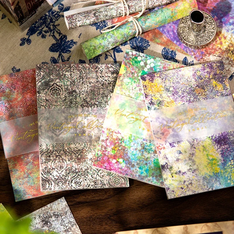 40Pcs Material Paper Retro Dappled Dream literary Colorful backing collage Letters Decorative Notebooks Backing 127*87MM
40Pcs Material Paper Retro Dappled Dream literary Colorful backing collage Letters Decorative Notebooks Backing 127*87MM