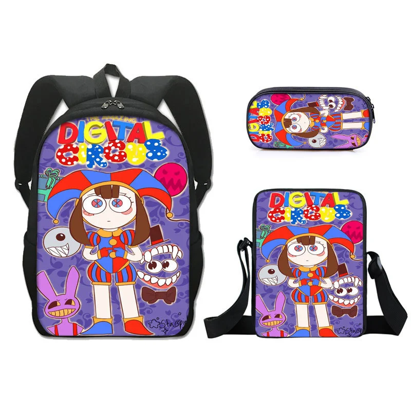 The Amazing Digital Circus School Bag Three Piece Body Bag Single Layer Pen Bag 3D Digital Printing Christmas Birthday Gift Kid
The Amazing Digital Circus School Bag Three Piece Body Bag Single Layer Pen Bag 3D Digital Printing Christmas Birthday Gift Kid