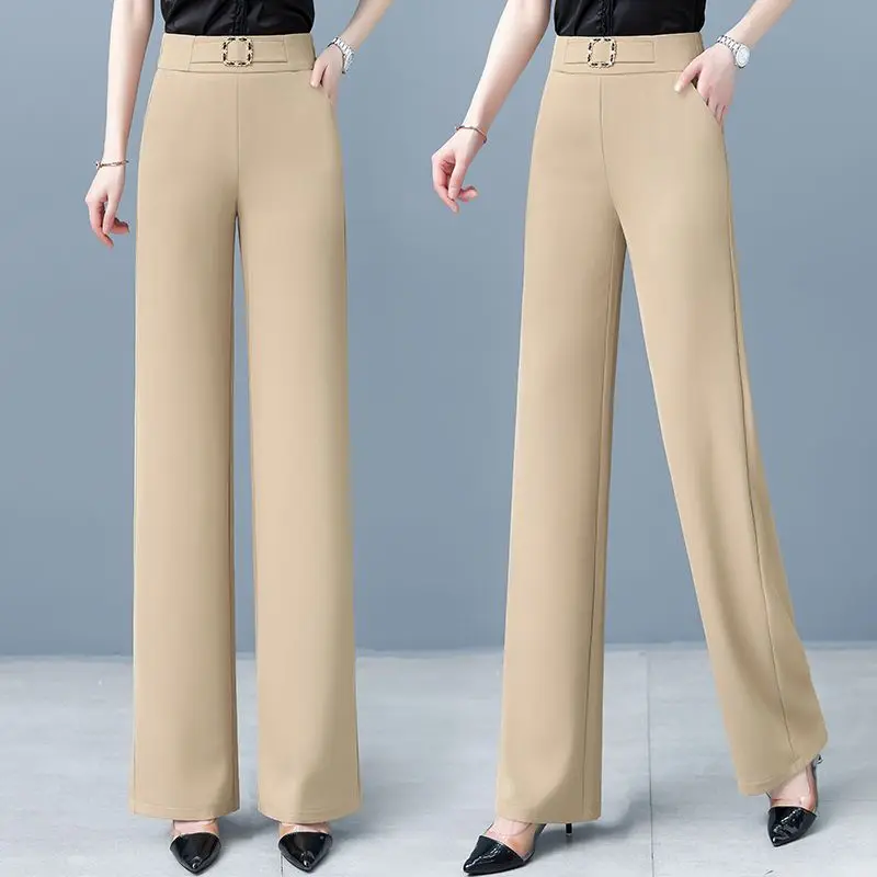 2023 Women Spring Summer New Leisure Solid Color Pants Female Ice Silk Wide-leg Pants Ladies Loose Thin Straight Trousers G583
2023 Women Spring Summer New Leisure Solid Color Pants Female Ice Silk Wide-leg Pants Ladies Loose Thin Straight Trousers G583