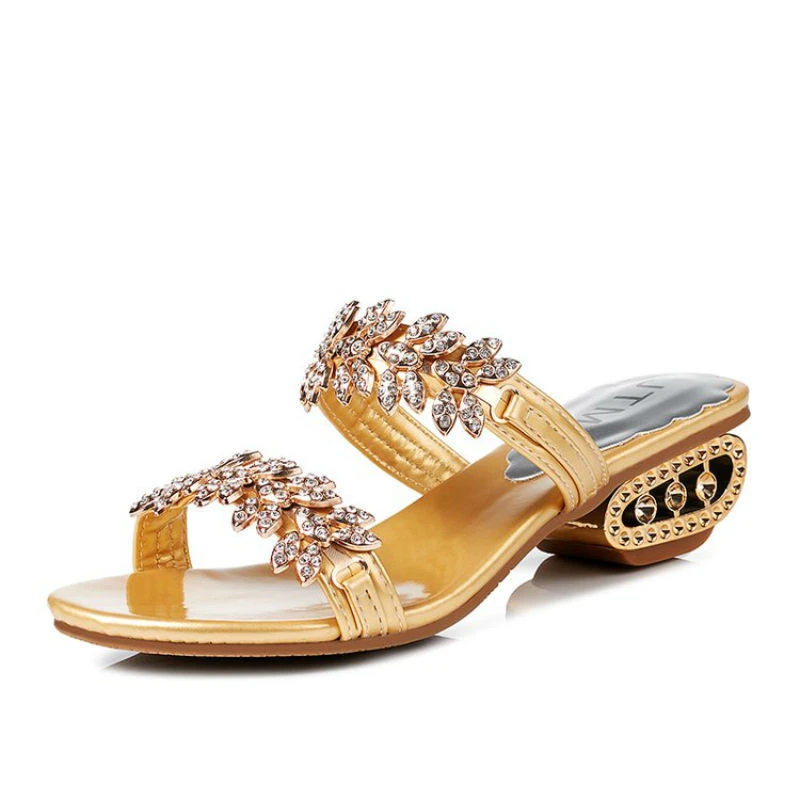 Fashion Ladies Slides Genuine Leather Woman High Heel Rhinestone Summer Shoes Elegant Women Wedge Slippers Open Toe Sandals
Fashion Ladies Slides Genuine Leather Woman High Heel Rhinestone Summer Shoes Elegant Women Wedge Slippers Open Toe Sandals