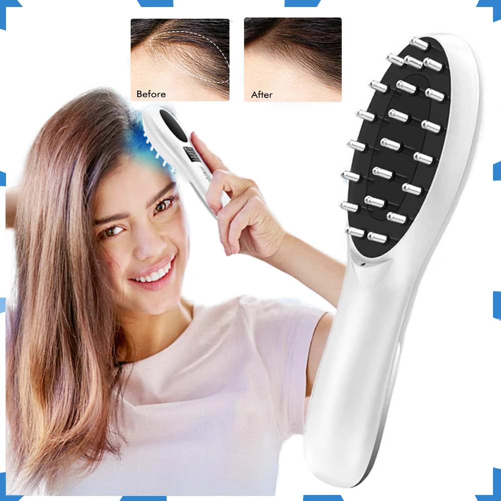 

Electric Vibration Hair Growth Massage Comb Red Light Therapy Portable Micro-current Medicine Applicator Nourishing