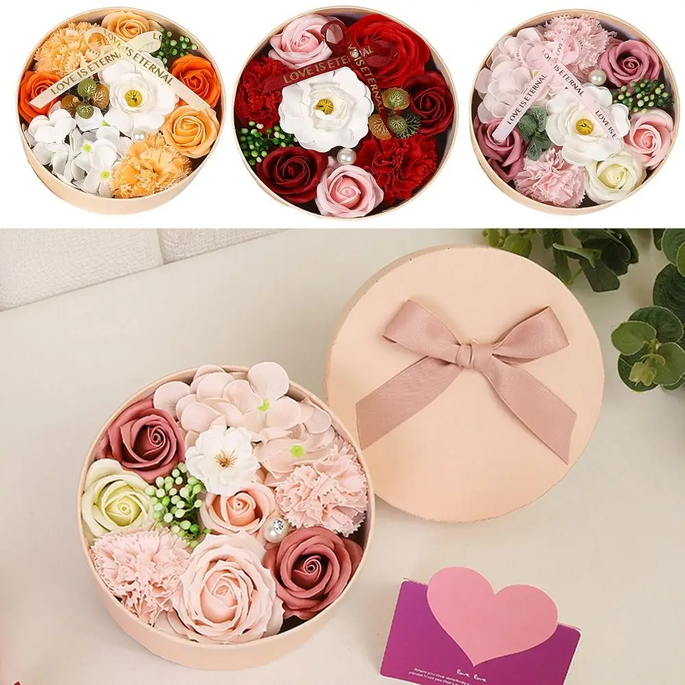 

Beautiful Flower Bath Soap with Stem Flower Petals Hand-made Valentine's Day Gift Best Gifts Ideas Scented Rose Gift Box Girls