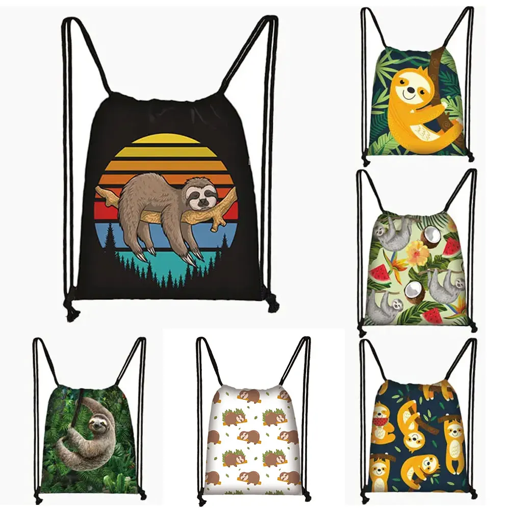 Cute Animal Sloth Print Backpack Woman Drawstring Bag Ladies Storage Bag Women Fashion Shopping Bags Girls Bookbag Shoe Holder
Cute Animal Sloth Print Backpack Woman Drawstring Bag Ladies Storage Bag Women Fashion Shopping Bags Girls Bookbag Shoe Holder