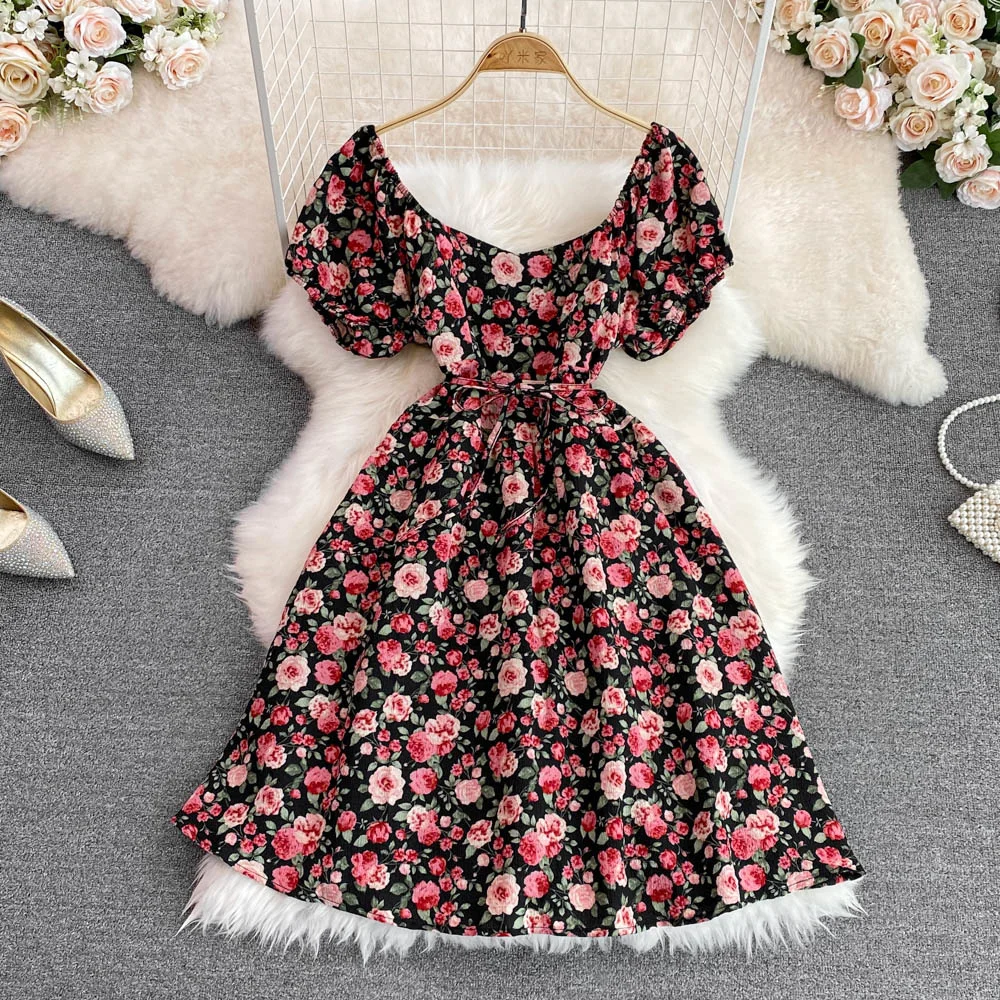 Women Summer New Floral Black Dress Office Lady Printed Vintage Flower Holiday Dress Clothing Vestidos Dress African
Women Summer New Floral Black Dress Office Lady Printed Vintage Flower Holiday Dress Clothing Vestidos Dress African