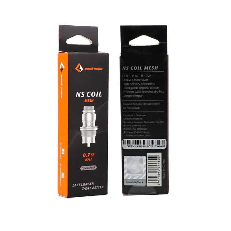 5-50pcs/lot Original NS Coil Mesh 0.7ohm Kai 8-12W Replaceable coils For Frenzy Pod Kit Electronic Cigarette Kit
5-50pcs/lot Original NS Coil Mesh 0.7ohm Kai 8-12W Replaceable coils For Frenzy Pod Kit Electronic Cigarette Kit
