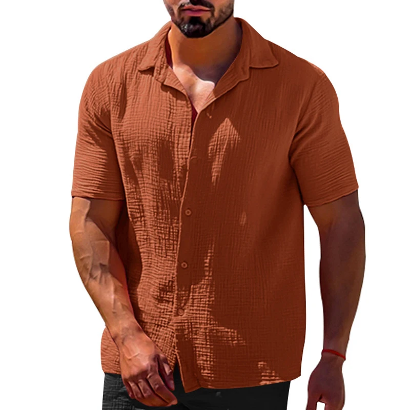Casual Solid Cotton Linen Shirt Men Clothing 2023 Short Sleeve Lapel Button Cardigan Top For Man Spring Summer Men's Streetwear
Casual Solid Cotton Linen Shirt Men Clothing 2023 Short Sleeve Lapel Button Cardigan Top For Man Spring Summer Men's Streetwear
