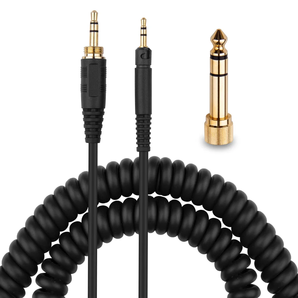 Replacement Spring Coiled 6.35mm Cable Cord For Pioneer DJ HDJ-X5 HDJ-X5BT HDJ-X7 HDJ-S7 HDJ-CX HDJ-Cue1 HDJ-Cue1BT Headphones Replacement Spring Coiled 6.35mm Cable Cord For Pioneer DJ HDJ-X5 HDJ-X5BT HDJ-X7 HDJ-S7 HDJ-CX HDJ-Cue1 HDJ-Cue1BT Headphones