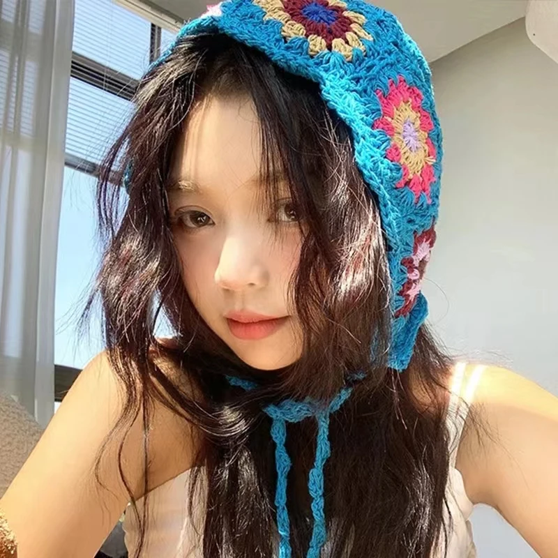 Women's Crochet Flower Beanie Hat Autumn Handmade Knitted Skullies Cap Female Hollow Beanies Cap Outdoor Foldable Sunscreen Hat
Women's Crochet Flower Beanie Hat Autumn Handmade Knitted Skullies Cap Female Hollow Beanies Cap Outdoor Foldable Sunscreen Hat