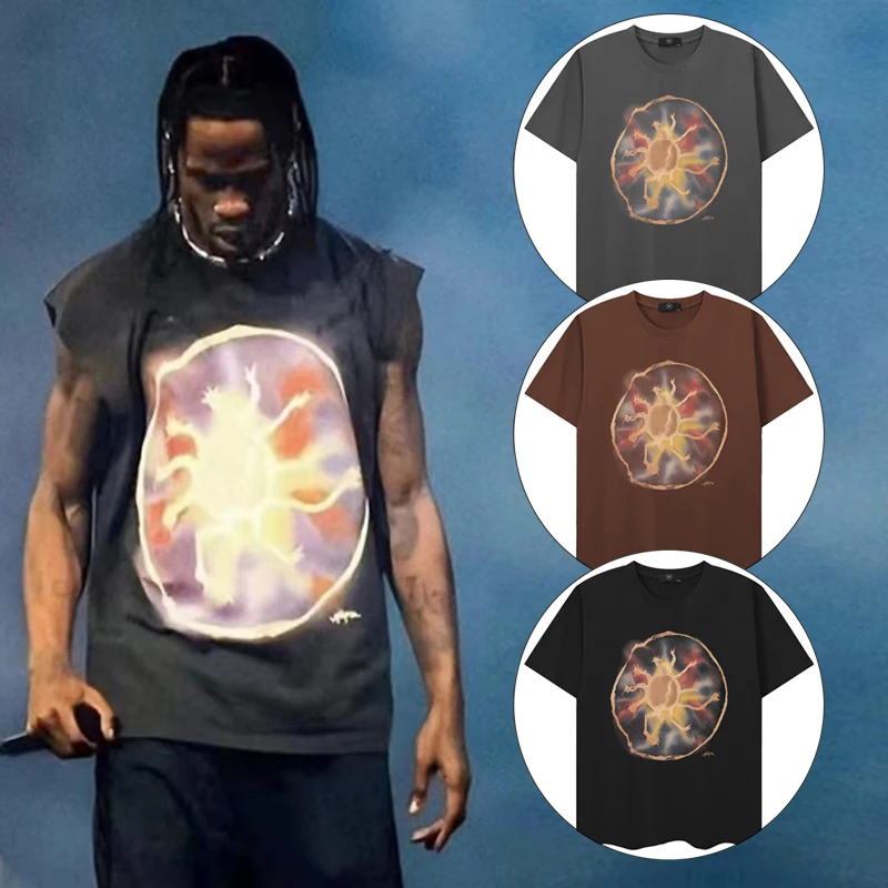 

Модная футболка 2024ss с изображением кактуса Джека для женщин, мужские топы, футболки, мужские Графические футболки с коротким рукавом, мужская одежда