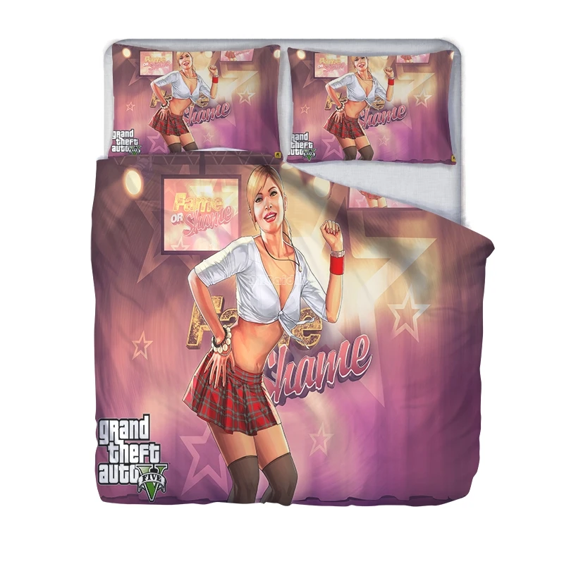 Hot Game GTA V Bedding Set Grand Theft Auto 5 Pattern Duvet Cover Pillowcase Twin Full Queen King Cartoon Bed Linen Bedclothes
Hot Game GTA V Bedding Set Grand Theft Auto 5 Pattern Duvet Cover Pillowcase Twin Full Queen King Cartoon Bed Linen Bedclothes