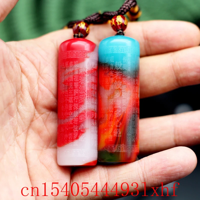 Natural Color Hetian Jade Buddhist Scriptures Pendant Necklace Fashion Fine Jewelry Carved Column Charm Amulet Gifts for Women
Natural Color Hetian Jade Buddhist Scriptures Pendant Necklace Fashion Fine Jewelry Carved Column Charm Amulet Gifts for Women