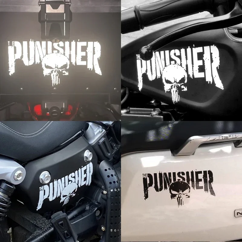 Motorcycle Tank Decorative Accessories Decals Punisher Reflective Helmet Stickers Creative Waterproof PVC Auto Decals 22cm*11cm
Motorcycle Tank Decorative Accessories Decals Punisher Reflective Helmet Stickers Creative Waterproof PVC Auto Decals 22cm*11cm