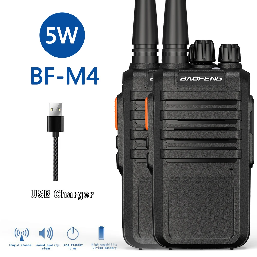 2pcs Baofeng BF-M4 Walkie Talkie High Power Standby Time of 22 Days UHF 400-470MHz CB Radio Portable Transceiver Two Way Radio
2pcs Baofeng BF-M4 Walkie Talkie High Power Standby Time of 22 Days UHF 400-470MHz CB Radio Portable Transceiver Two Way Radio