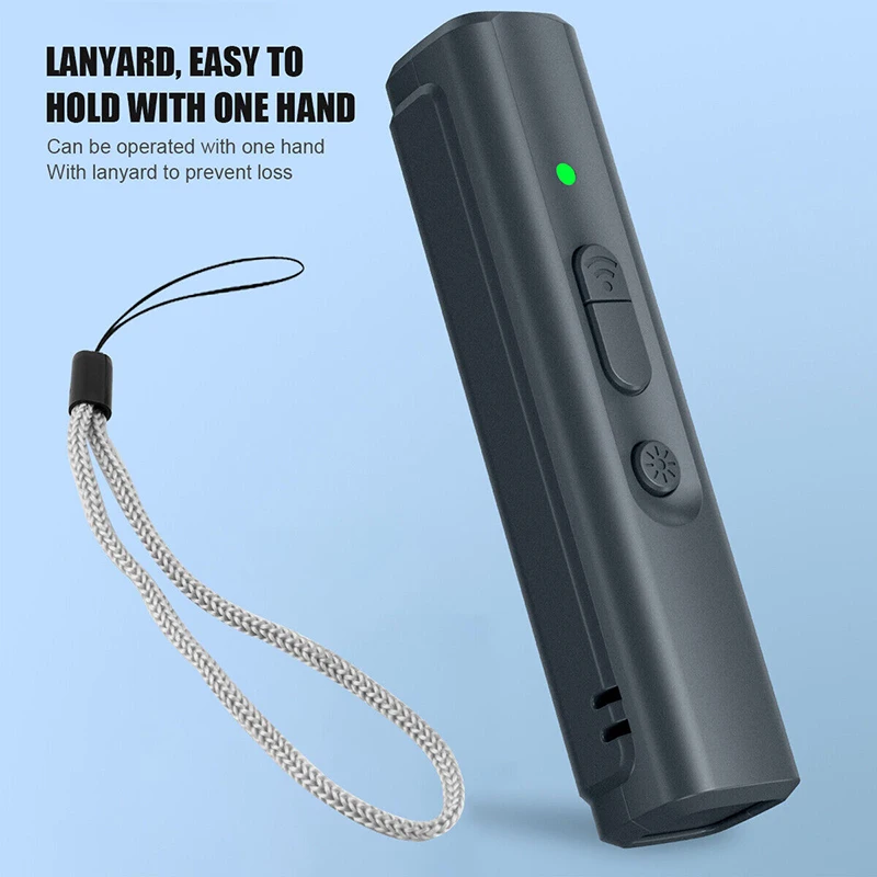 

N11 Ultrasonic Dog Repeller USB Rechargeable With Flashlight Ultraviolet UV Detect Light Deterrent Anti Bark Device With Lanyard