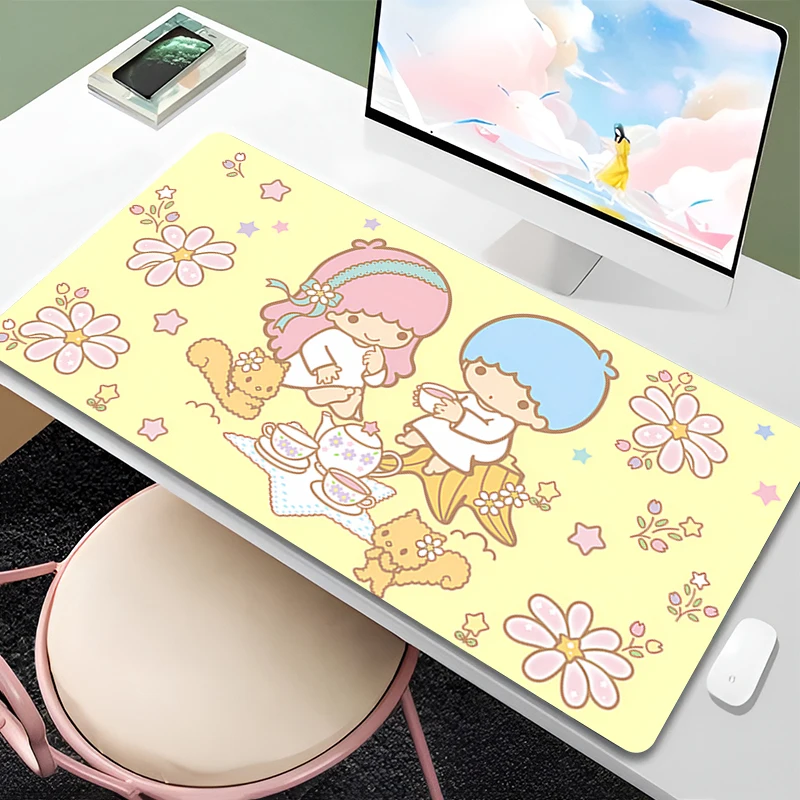 Большой игровой коврик для мыши littletwinstars, нескользящий коврик для мыши с компьютерной клавиатурой, коврик для мыши Sanrio, модный домашний декор
Большой игровой коврик для мыши littletwinstars, нескользящий коврик для мыши с компьютерной клавиатурой, коврик для мыши Sanrio, модный домашний декор
