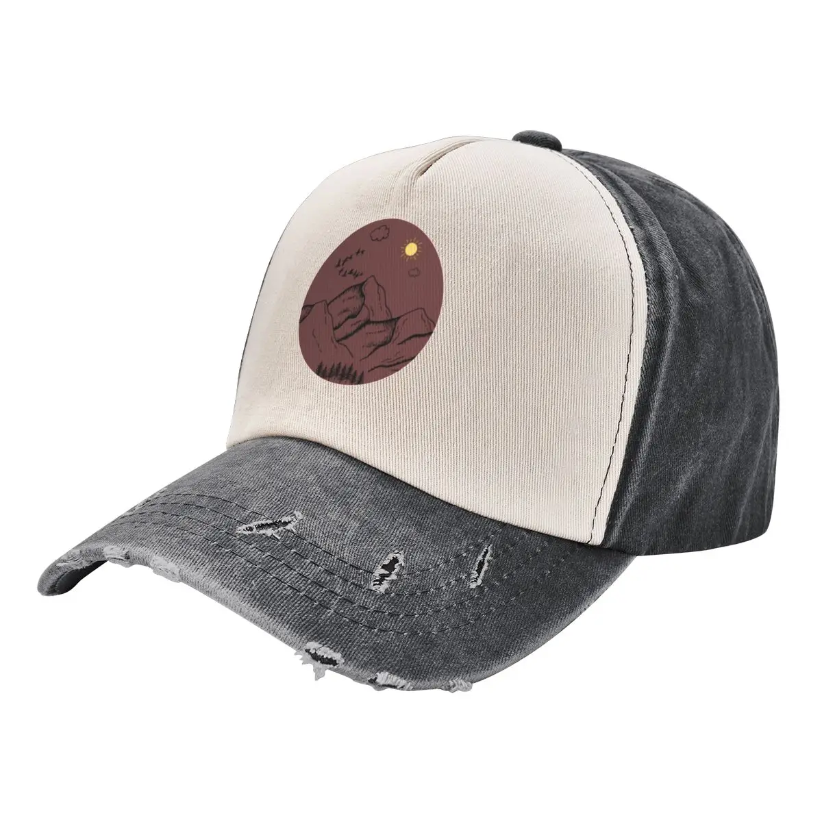 Mountains & Sun with flying birds. Baseball Cap cute Wild Ball Hat Golf Beach Men Caps Women's
Mountains & Sun with flying birds. Baseball Cap cute Wild Ball Hat Golf Beach Men Caps Women's