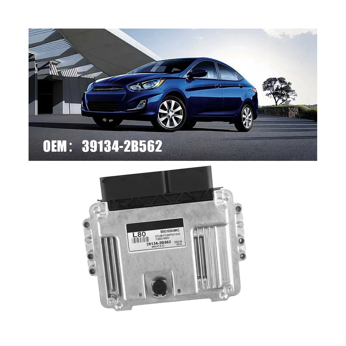 39134-2B562 ECU Car Engine Computer Board Electronic Control Unit for Hyundai MEG17.9.12.1 L80
39134-2B562 ECU Car Engine Computer Board Electronic Control Unit for Hyundai MEG17.9.12.1 L80