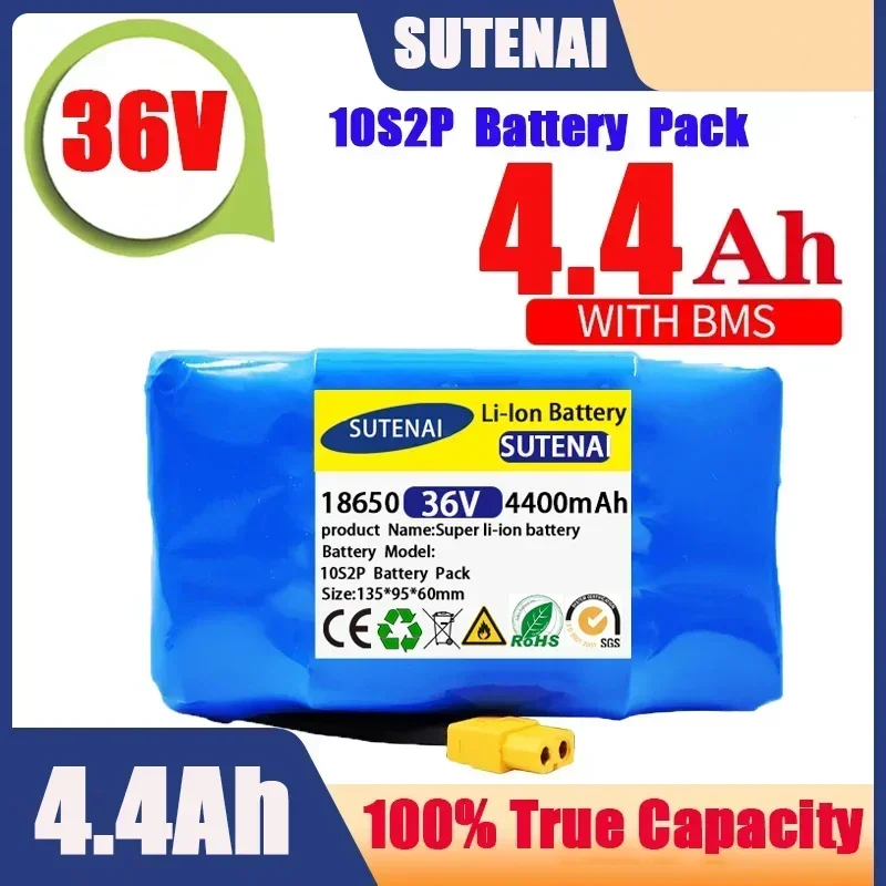 36V Rechargeable Li-ion Battery Pack 12000mAh 12Ah Lithium Ion Cell For Electric Self Balance Scooter Hoverboard Unicycle
36V Rechargeable Li-ion Battery Pack 12000mAh 12Ah Lithium Ion Cell For Electric Self Balance Scooter Hoverboard Unicycle