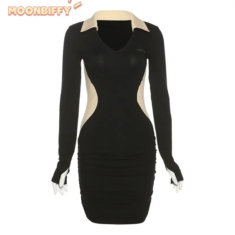 Sexy Women Patchwork Strap Bodycon Vestidos Sexy Streetwear Casual Slim Tight-Fitting Hip-Fit Women's Dress
Sexy Women Patchwork Strap Bodycon Vestidos Sexy Streetwear Casual Slim Tight-Fitting Hip-Fit Women's Dress