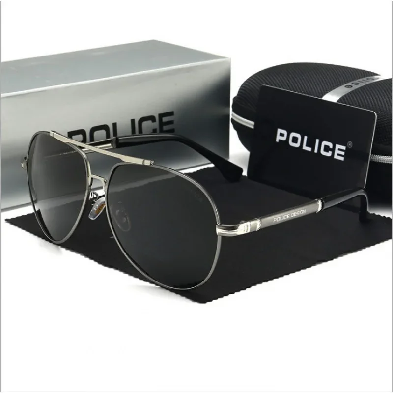 

Fashion Police Pilot Sun Glasses Men Polarized Sunglasses Driving Goggles Male UV400 Shades Outdoor Gafas De Sol Para Hombre