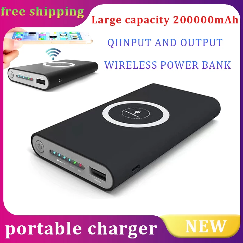 Free Shipping Wireless Power Bank Portable Charger 200000mAh Two-way Fast Charging Power Bank Type-c External Battery for IPhone
Free Shipping Wireless Power Bank Portable Charger 200000mAh Two-way Fast Charging Power Bank Type-c External Battery for IPhone